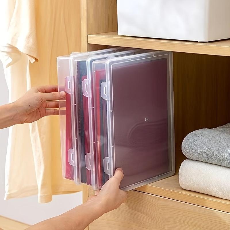 A4 Paper Transparent File Box Household Document Storage