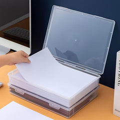 A4 Paper Transparent File Box Household Document Storage
