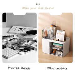 Desktop Storage Organizer Pen Pencil Card Holder Box Container