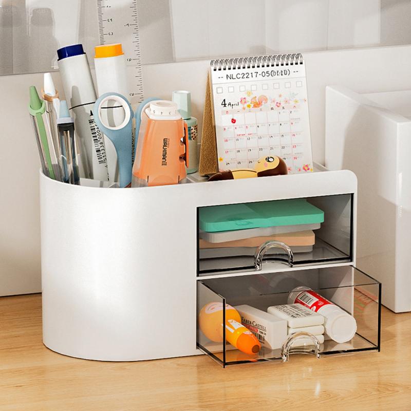 Desktop Storage Organizer Pen Pencil Card Holder Box Container