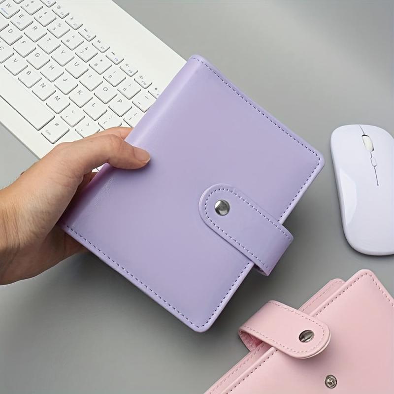Stylish A6 Macaron Binder Notebook Cover Soft Leather Memo Pad Binder