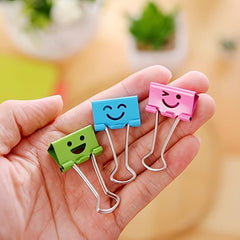 48pcs Colorful Little Happy Face Metal Paper Clips for Office School Home