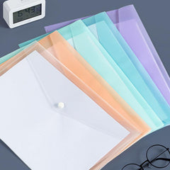 10pcs Transparent File Bag Waterproof A4 Test Paper Storage Bag
