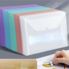 10pcs Transparent File Bag Waterproof A4 Test Paper Storage Bag