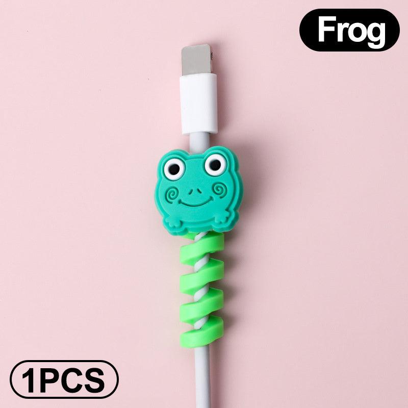 Cartoon Animal Cable Protector, Cute Screw Design, Cable Organizer