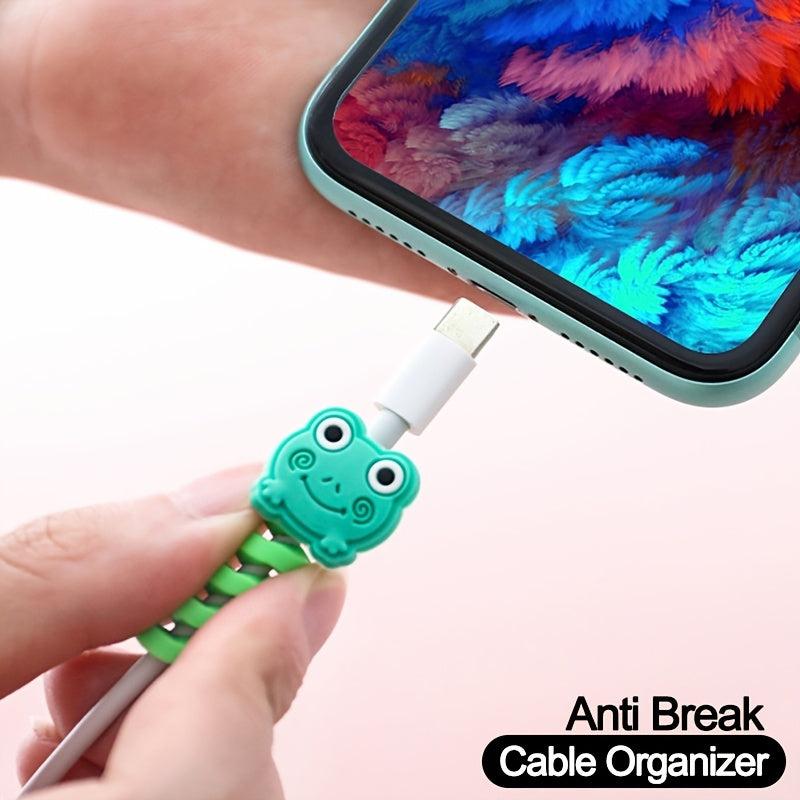 Cartoon Animal Cable Protector, Cute Screw Design, Cable Organizer