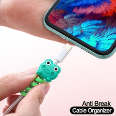 Cartoon Animal Cable Protector, Cute Screw Design, Cable Organizer