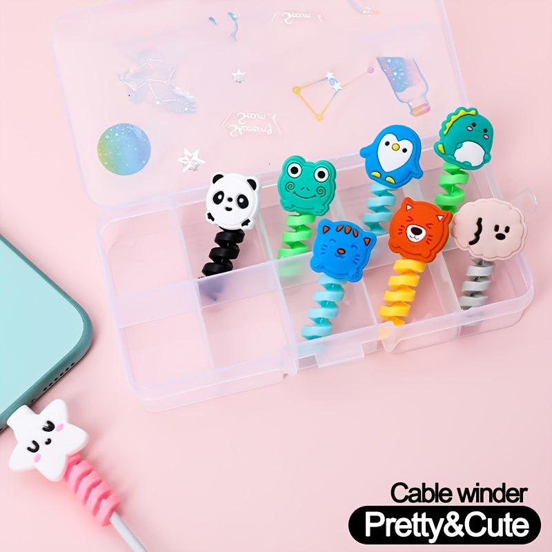 Cartoon Animal Cable Protector, Cute Screw Design, Cable Organizer
