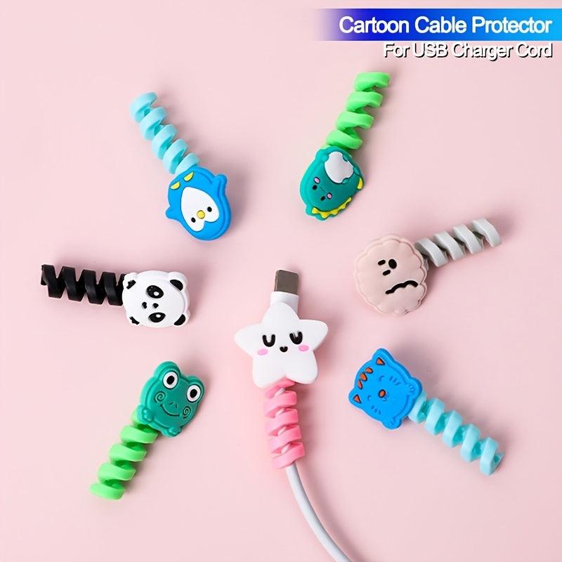 Cartoon Animal Cable Protector, Cute Screw Design, Cable Organizer