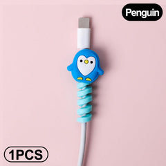 Cartoon Animal Cable Protector, Cute Screw Design, Cable Organizer