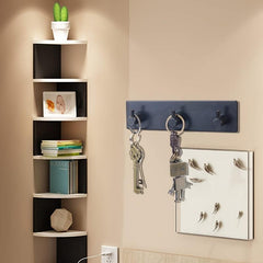 3-Hook Self-Adhesive Wall Key Chain Holder No Damage Entrance Key Hook