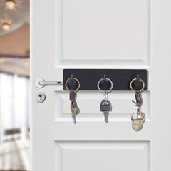 3-Hook Self-Adhesive Wall Key Chain Holder No Damage Entrance Key Hook