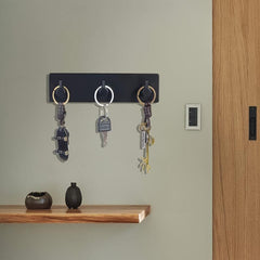 3-Hook Self-Adhesive Wall Key Chain Holder No Damage Entrance Key Hook