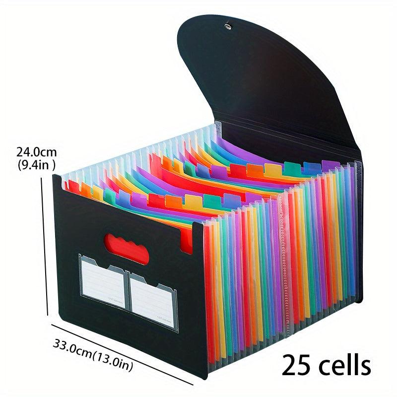 25 Grid Lanyard Flip Organ Bag A4 File Folder Storage Bag