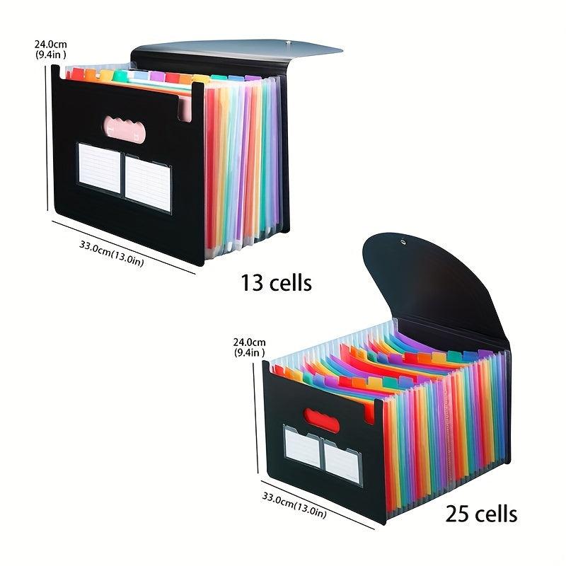 25 Grid Lanyard Flip Organ Bag A4 File Folder Storage Bag