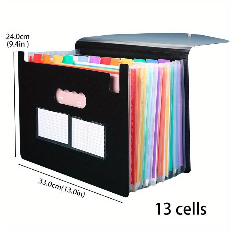 25 Grid Lanyard Flip Organ Bag A4 File Folder Storage Bag