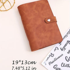 Soft Leather Finance Binder Set w/ 6 Zipper Bags, 12 Budget Cards & 8 Stickers