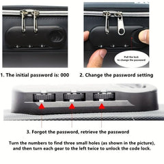 Portable Lock Pencil Case Canvas Stationery Box Large Capacity Storage Box