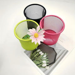 Iron Art Pen Holder for Students and Office Supplies