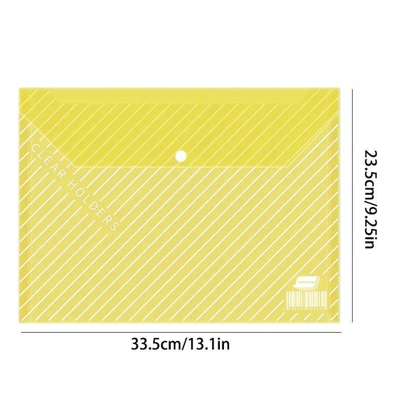 4pcs A4 Transparent File Folder Pack for Students and Office Use