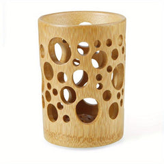 Bamboo Pen Container Toothbrush Holder