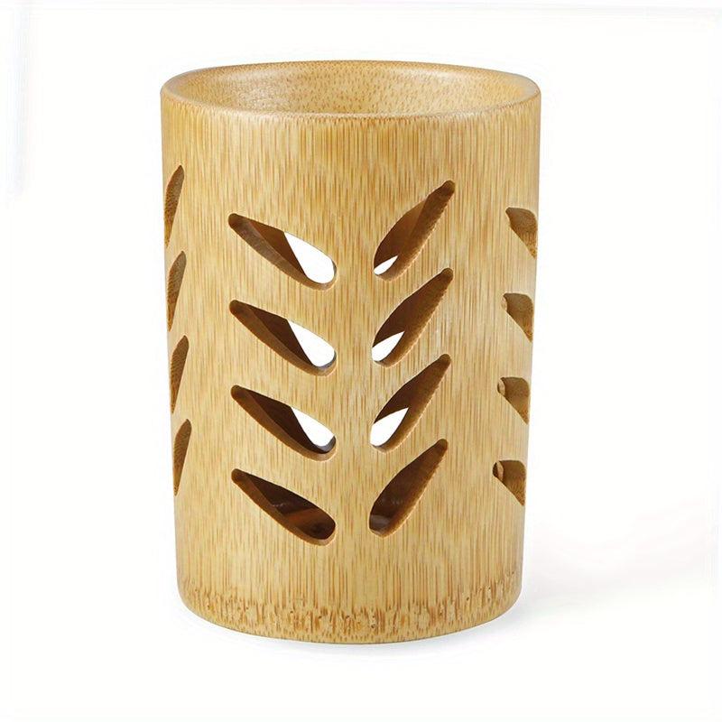 Bamboo Pen Container Toothbrush Holder