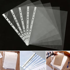 100 Pcs A4 Clear Document Folders Waterproof Transparent