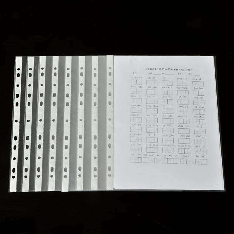 100 Pcs A4 Clear Document Folders Waterproof Transparent