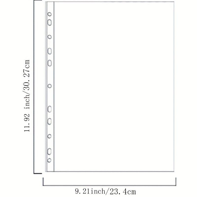 100 Pcs A4 Clear Document Folders Waterproof Transparent
