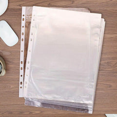 100 Pcs A4 Clear Document Folders Waterproof Transparent
