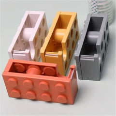 Building Block Adhesive Tape Holder with Cutter