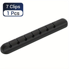 Adhesive Silicone Data Cable Organizer for Car Desktop Office Cables