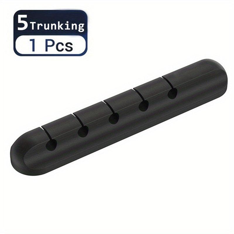 Adhesive Silicone Data Cable Organizer for Car Desktop Office Cables