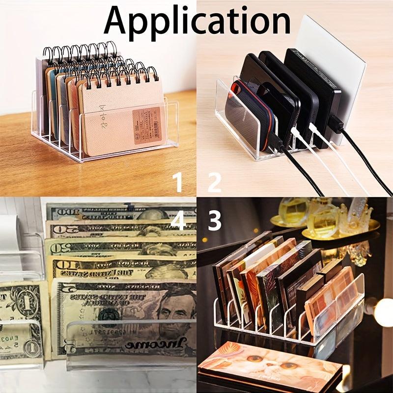 Clear Desk Organizer for Notes Book Business Card Mail