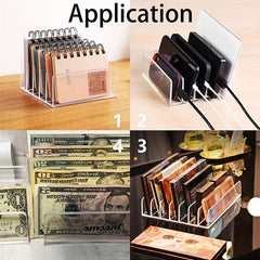 Clear Desk Organizer for Notes Book Business Card Mail