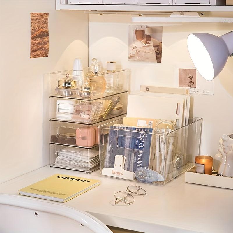 Acrylic Desktop Cosmetics Storage Box Mask Transparent Dormitory Shelf