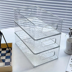 Acrylic Desktop Cosmetics Storage Box Mask Transparent Dormitory Shelf