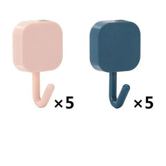 10pcs Self Adhesive Hooks for Hanging Coats Scarves Keys