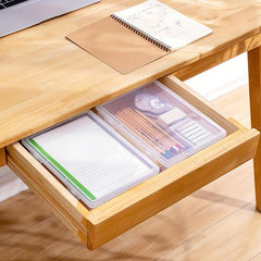 Large Capacity Transparent Dustproof Stationery Storage Box With Lid