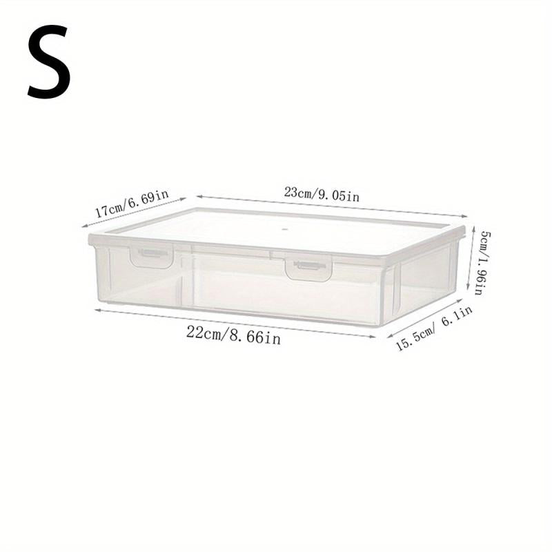 Large Capacity Transparent Dustproof Stationery Storage Box With Lid