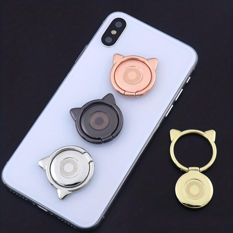 Little Devil Mobile Phone Bracket Metal Cat Ears Finger Ring Buckle Bracket