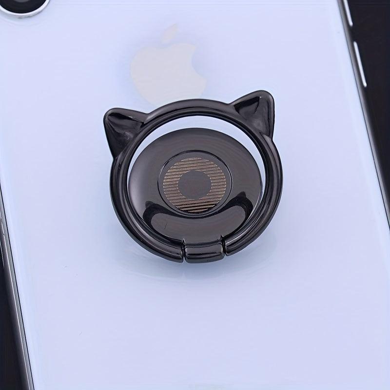 Little Devil Mobile Phone Bracket Metal Cat Ears Finger Ring Buckle Bracket