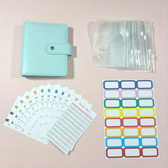 A7 PU Leather Budget Binder Wallet Set Stickers Pouches Inserts Cover Planner