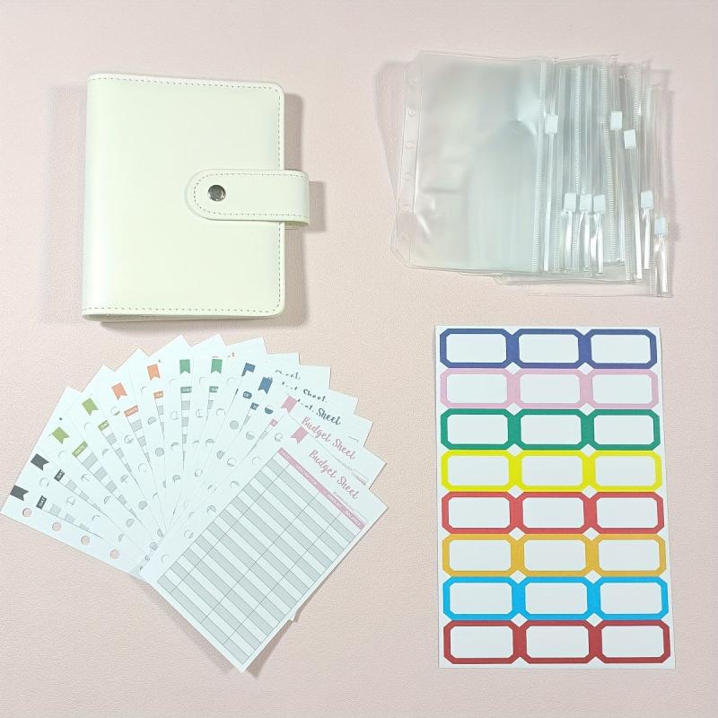 A7 PU Leather Budget Binder Wallet Set Stickers Pouches Inserts Cover Planner