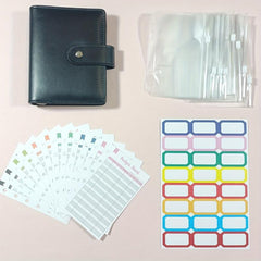 A7 PU Leather Budget Binder Wallet Set Stickers Pouches Inserts Cover Planner