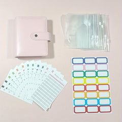 A7 PU Leather Budget Binder Wallet Set Stickers Pouches Inserts Cover Planner