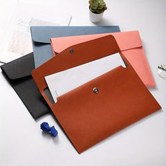 Faux Leather Document Bag for Business School Office