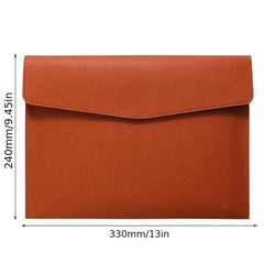 Faux Leather Document Bag for Business School Office