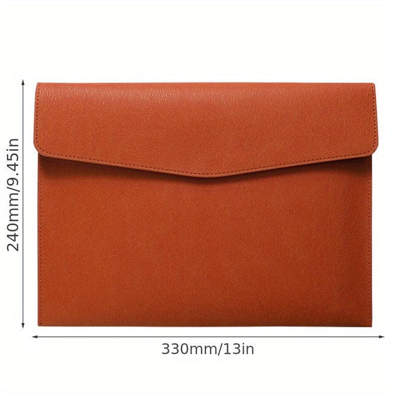 Faux Leather Document Bag for Business School Office