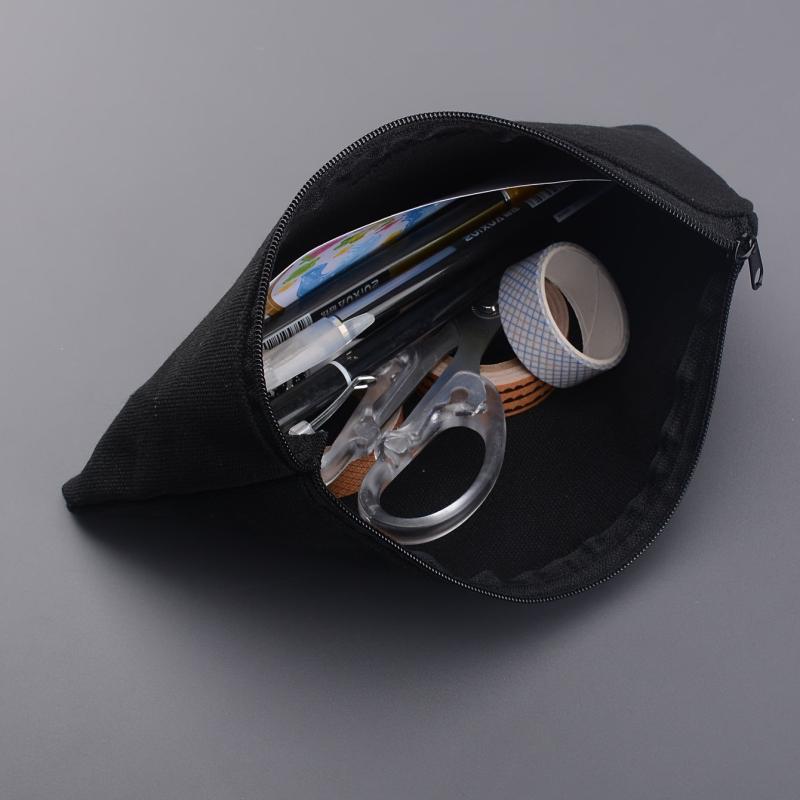Portable Large Capacity Canvas Pencil Bag Student Stationery Storage
